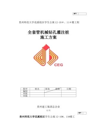 2025年最终全套管钻孔灌注桩施工方案