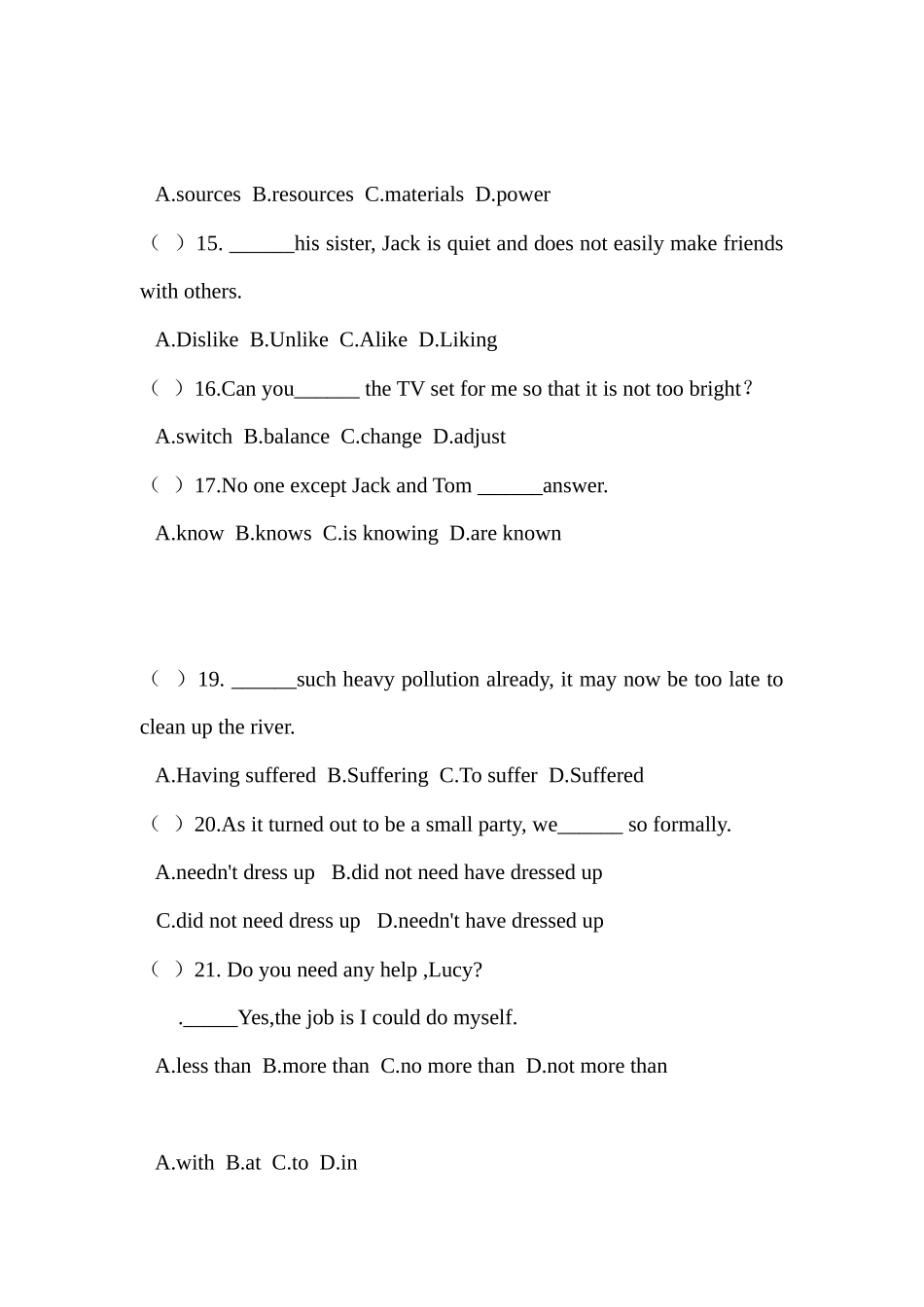 2025年福建专升本大学英语真题试卷_第3页