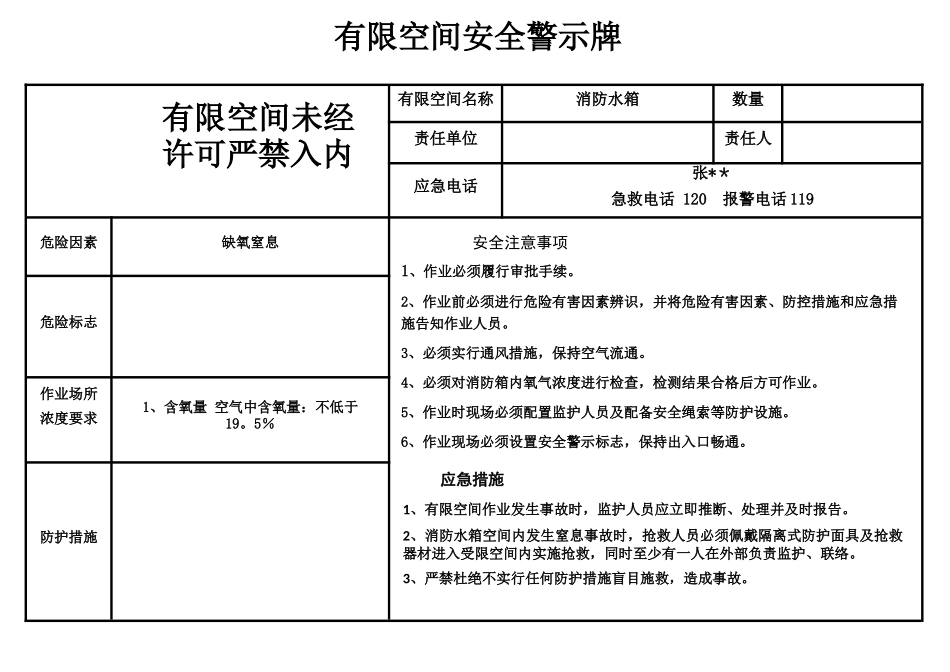有限空间安全警示牌_第1页