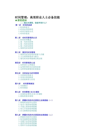 2025年时间管理高效职业人士技能