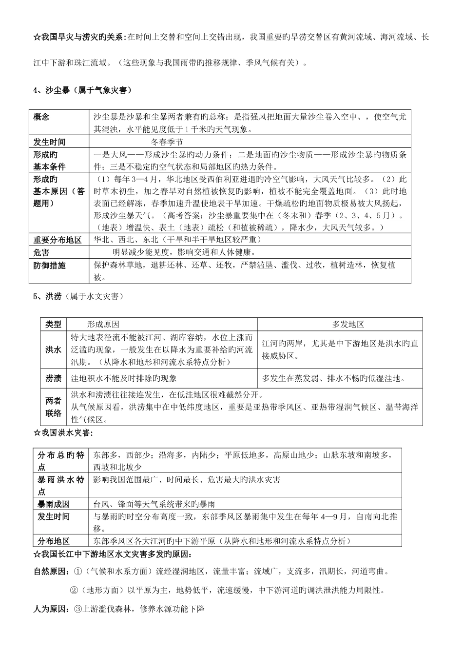 2025年高中地理选修自然灾害知识点_第3页