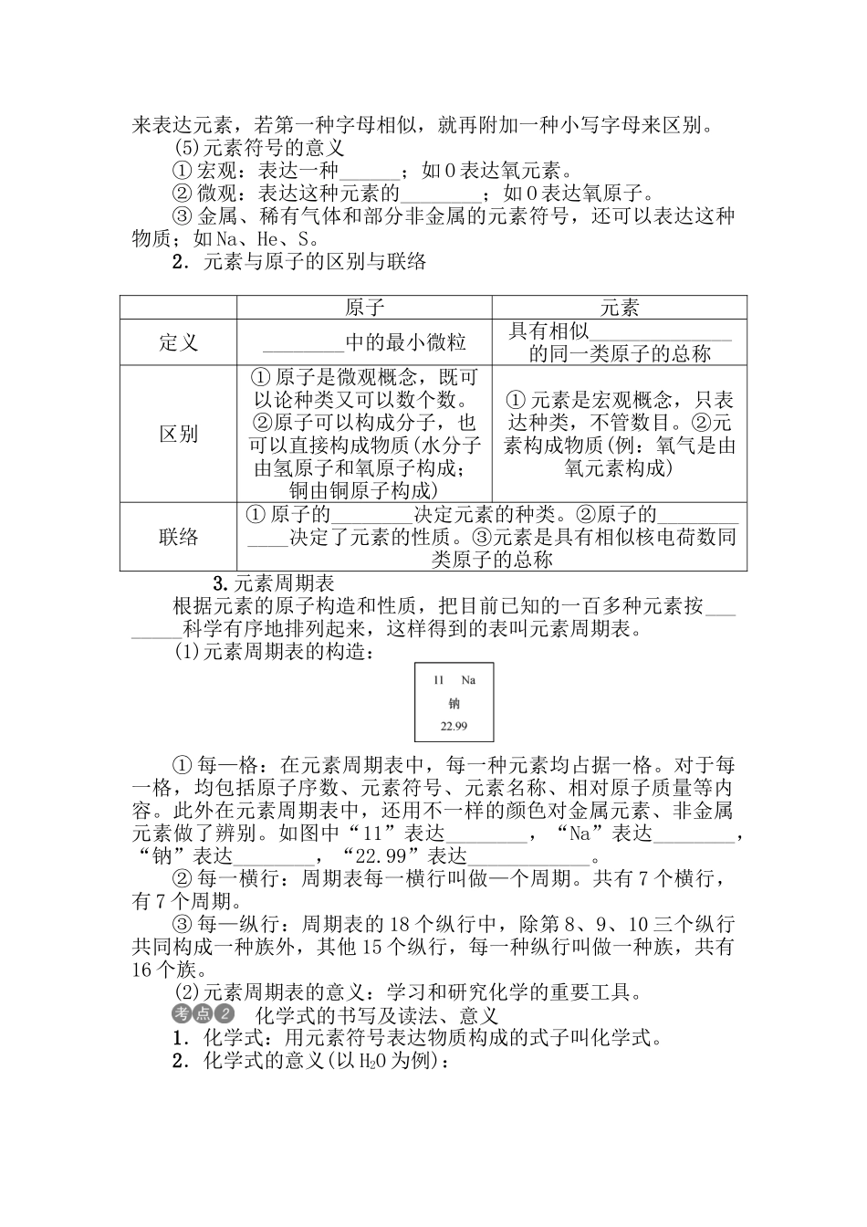 2025年中考化学知识点专项复习训练_第2页