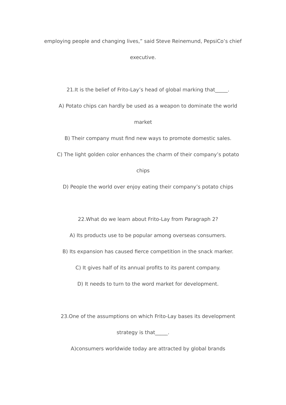 2025年英语四级真题_第3页