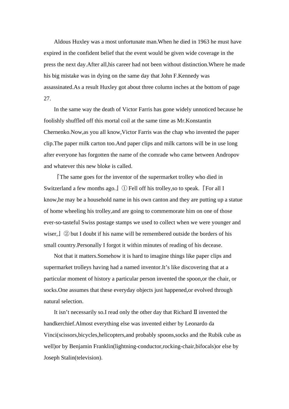 2025年英语四级阅读练习+答案+译文版本_第2页