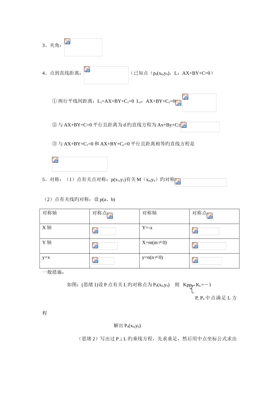 2025年高三总复习直线与圆的方程知识点总结_第3页