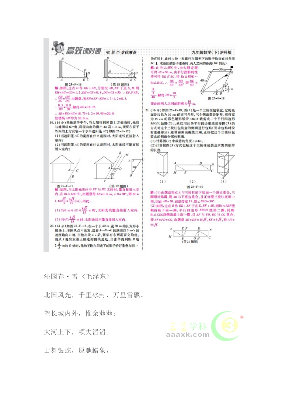 2025年九年级数学下册章节知识点专题训练_第3页