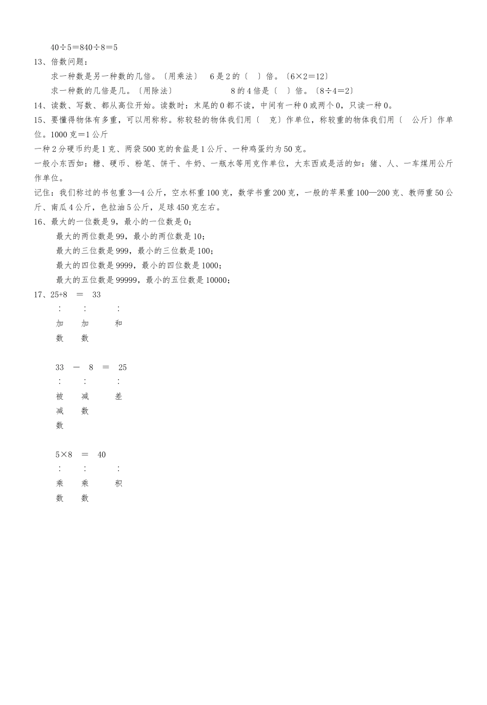 2025年小学数学知识点整理_第3页