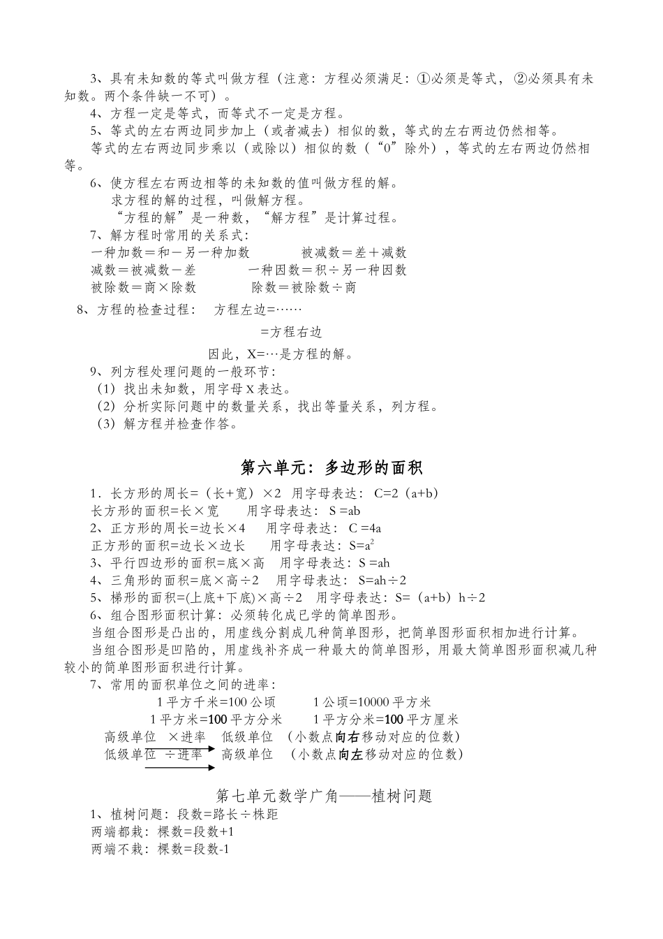 2025年五年级上册数学知识点整理_第3页