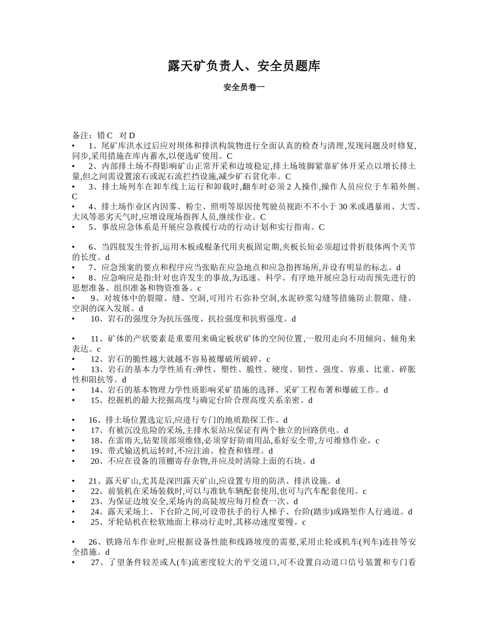 2025年露天矿负责人安全员_第1页