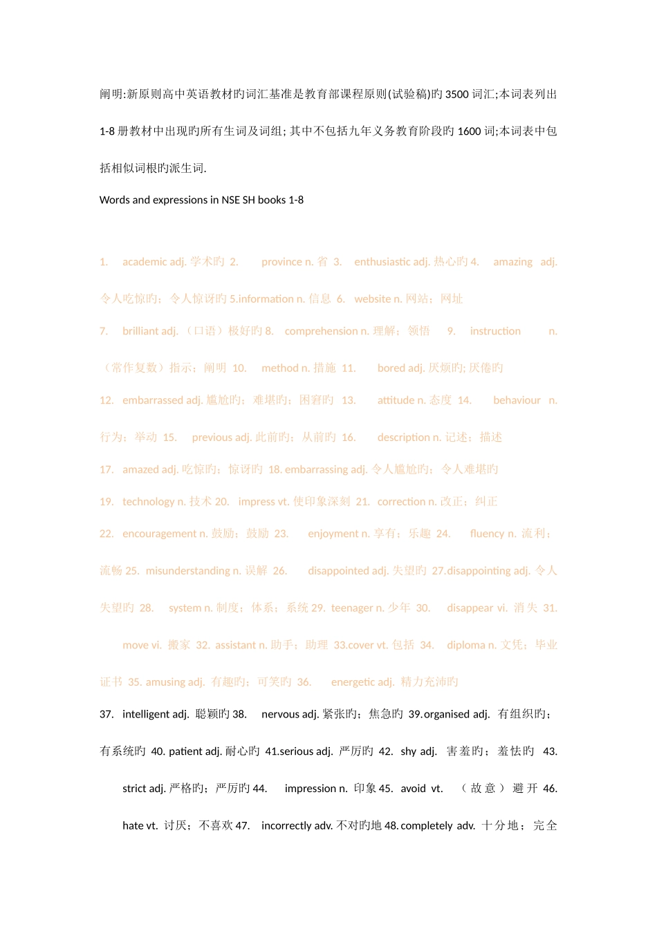 2025年高中英语必背单词_第1页