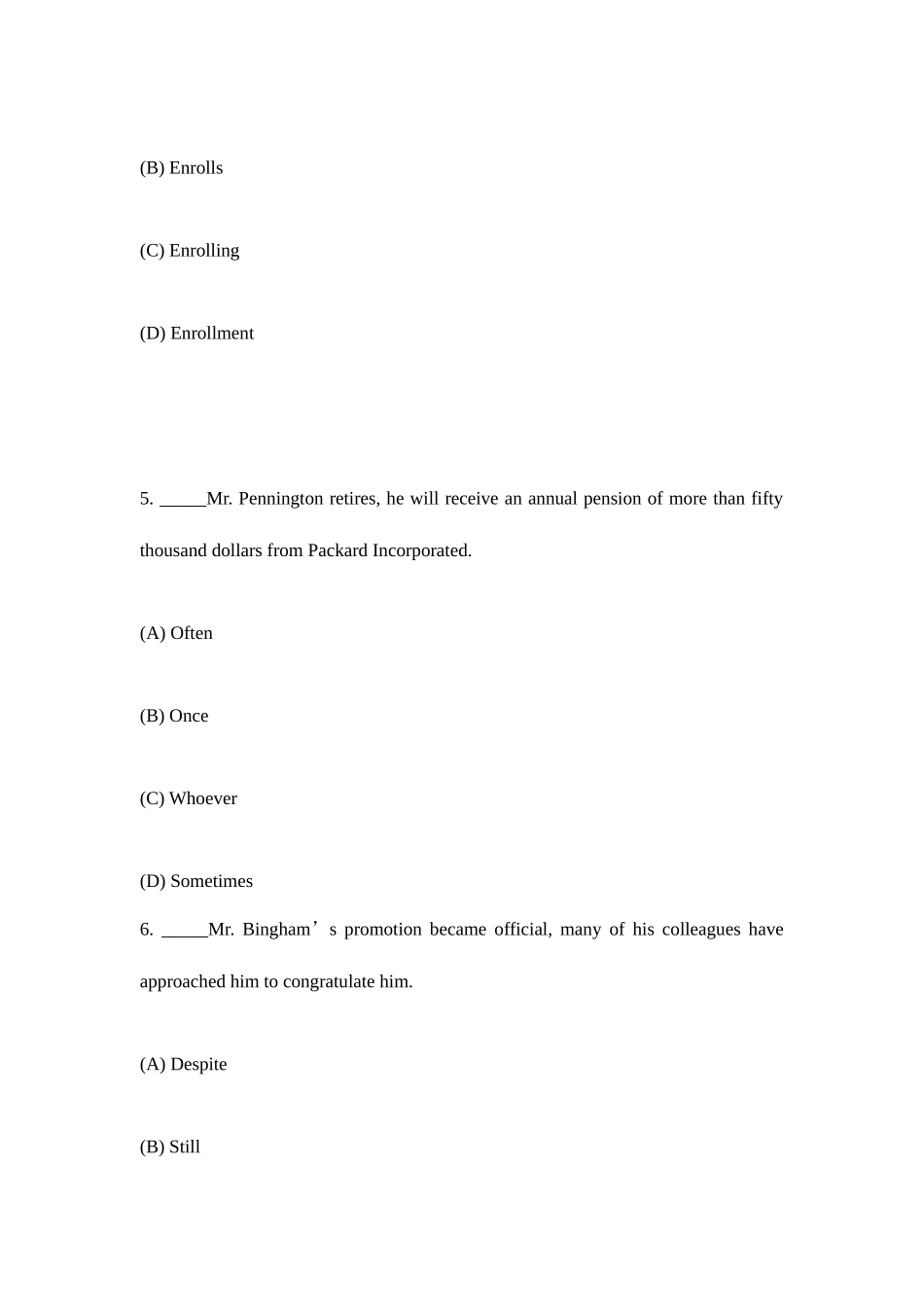 2025年银行招聘考试英语模拟试题一_第3页