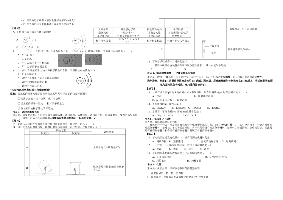 2025年中考必考考点和重要题型考前盘点无答案_第2页