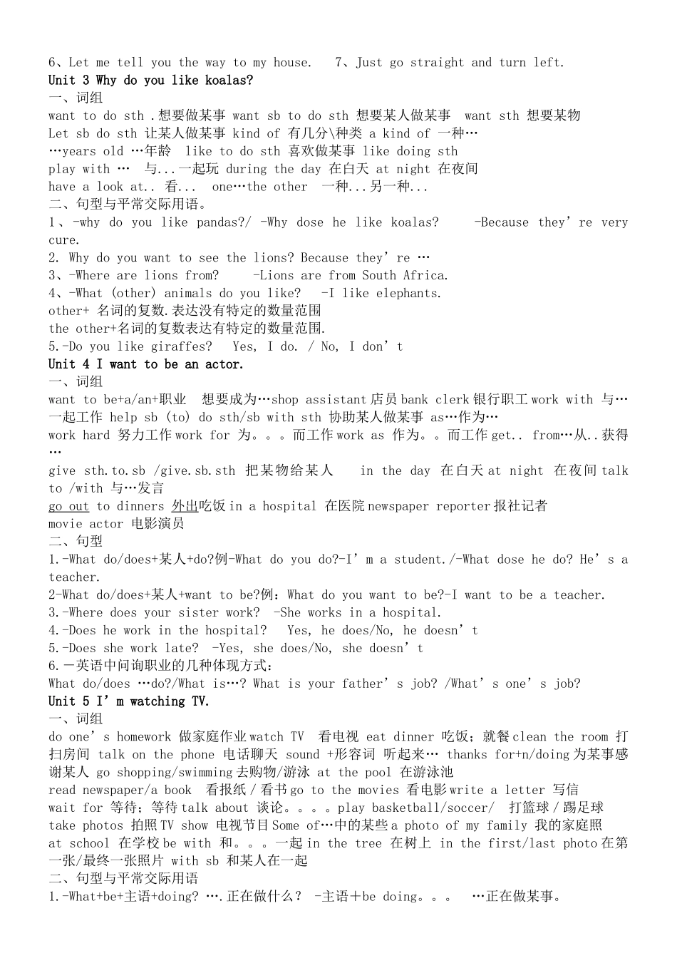 2025年七年级下册英语知识点总结讲课教案_第2页