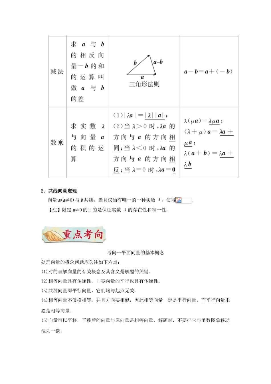2025年全国通用高考数学考点一遍过专题17平面向量的概念及其线性运算含解析文_第3页