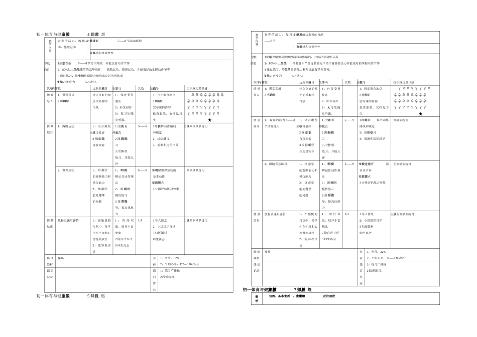 2025年初中七年级全套体育共课_第3页