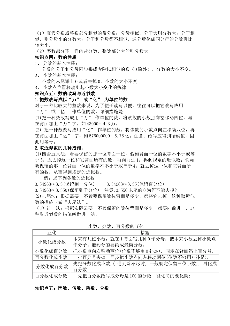 2025年六年级数学总复习知识点全集资料_第2页