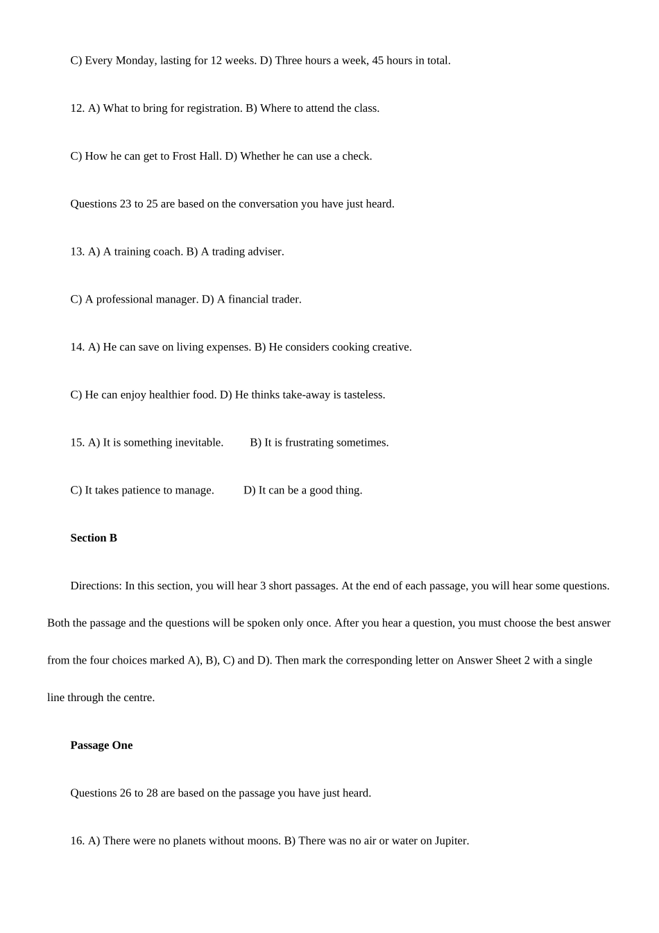 2025年12月英语四级真题听力_第3页