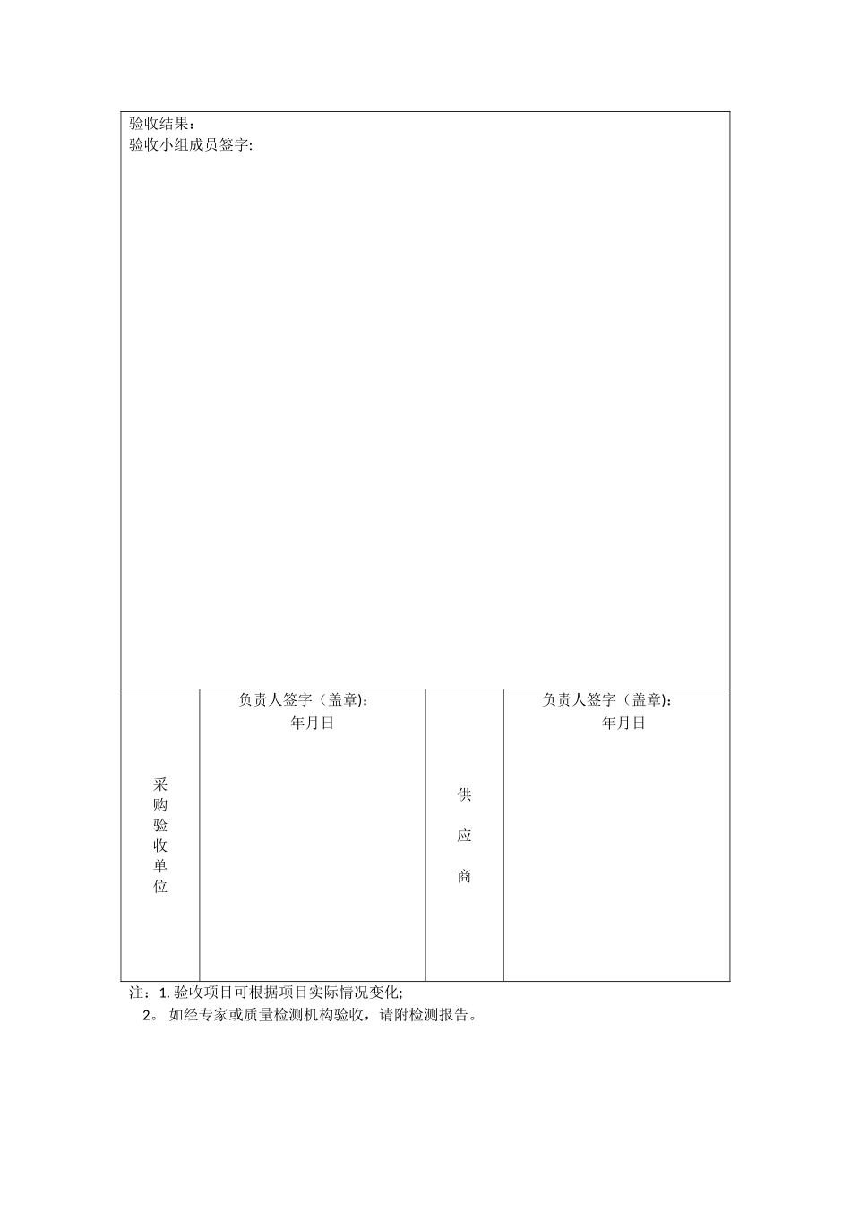 服务类项目验收记录表_第2页