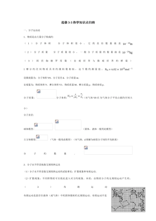 2025年高中物理热学知识点归纳