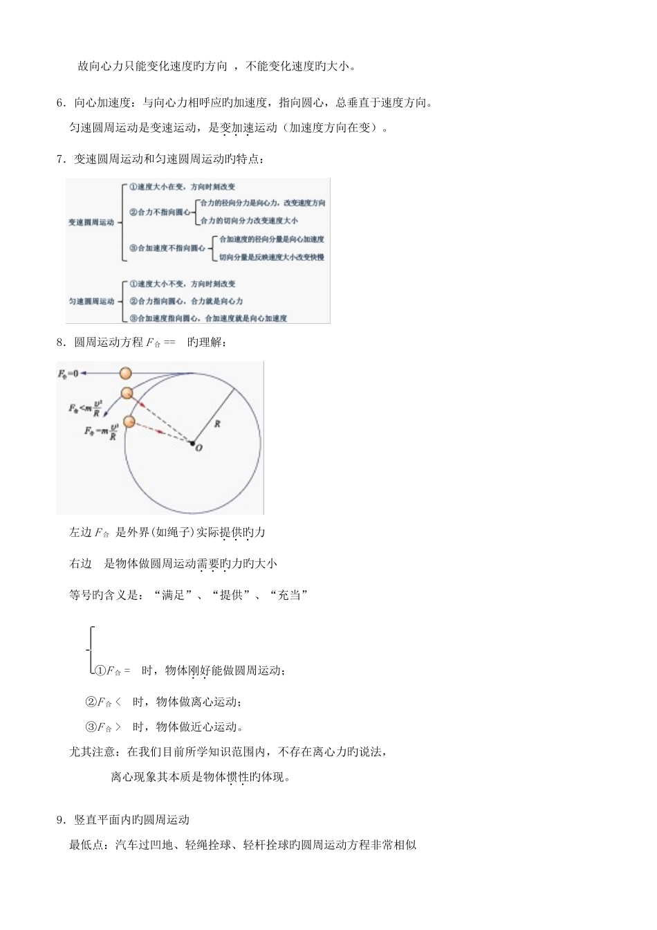 2025年高一物理必修二圆周运动知识点与例题练习_第2页
