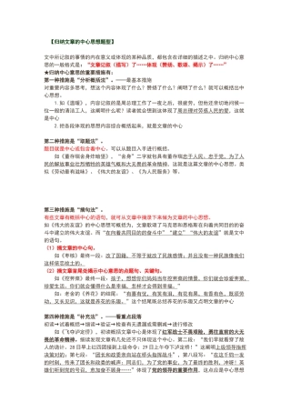 2025年归纳中心思想题型课内外对比阅读练习