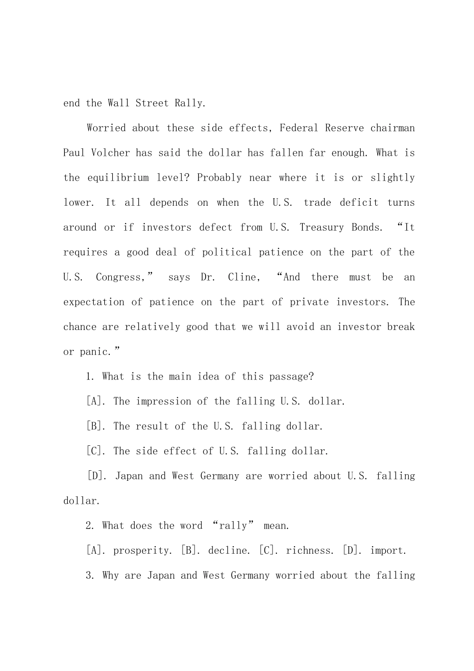 2025年六级考试精读荟萃练习题100篇_第3页