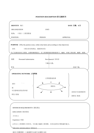 2025年项目工程预算部预算员
