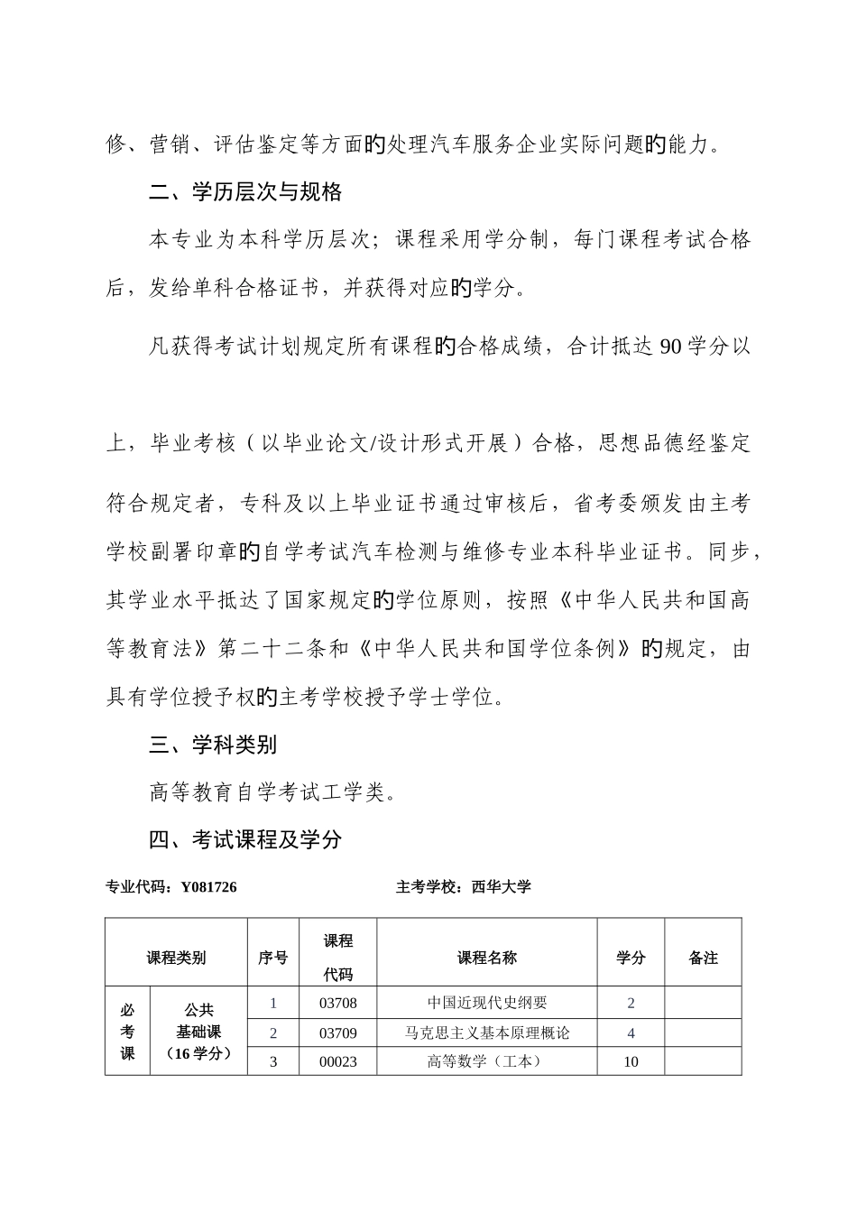 2025年高等教育自学考试汽车维修与检测专升本四川教育考试院_第2页
