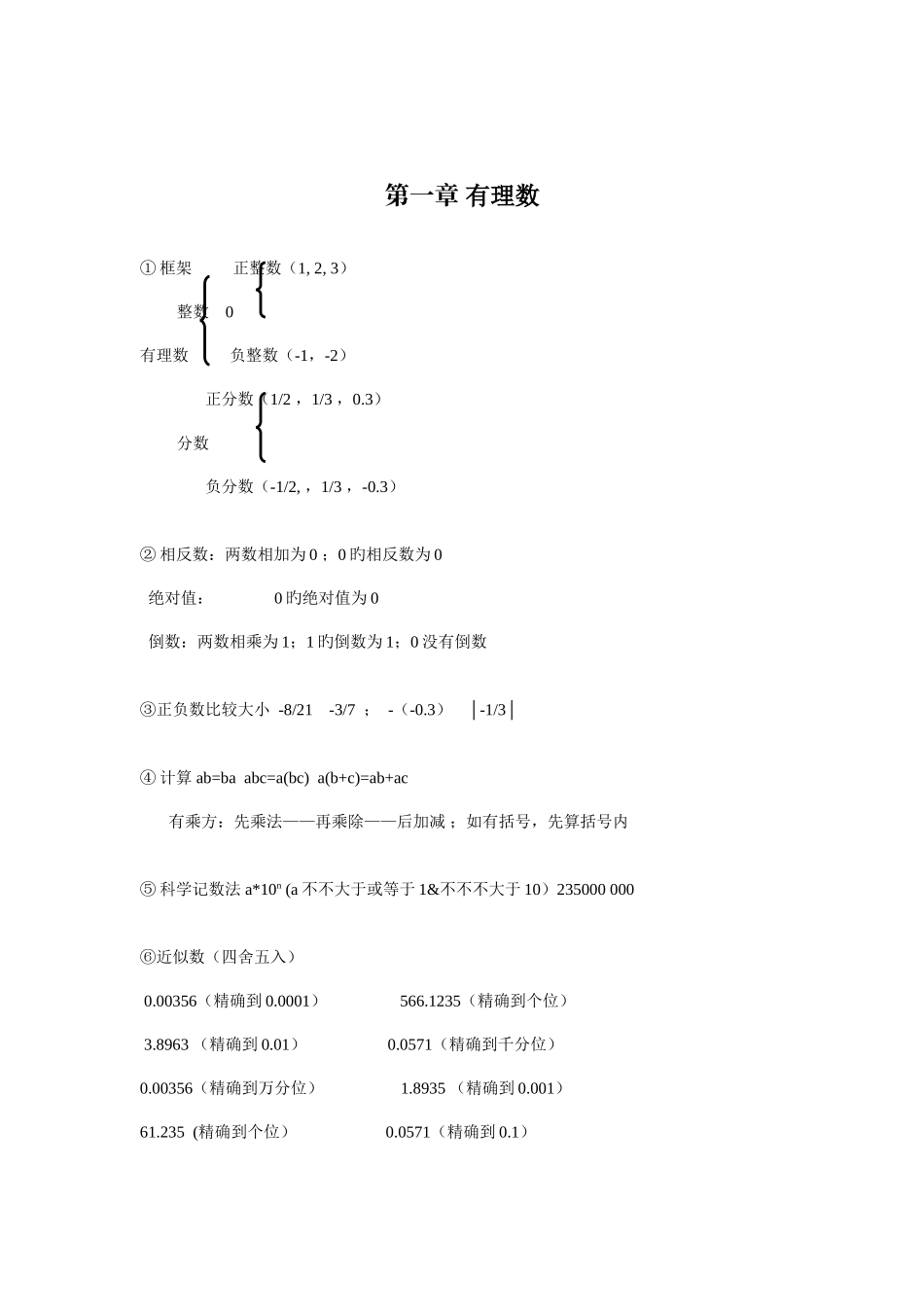 2025年人教版初中数学知识点总结_第2页