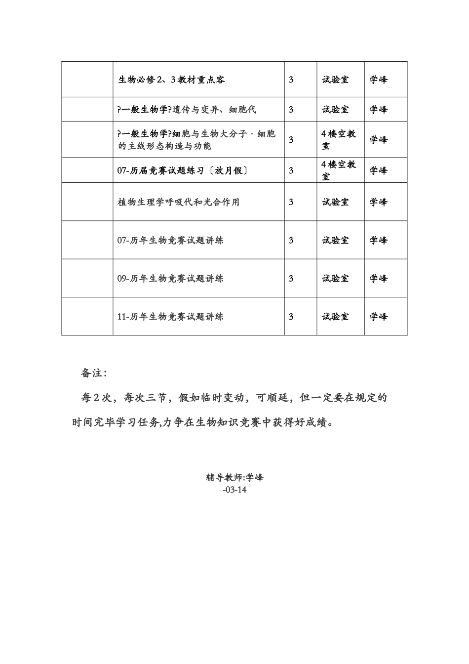 2025年生物竞赛辅导方案_第3页