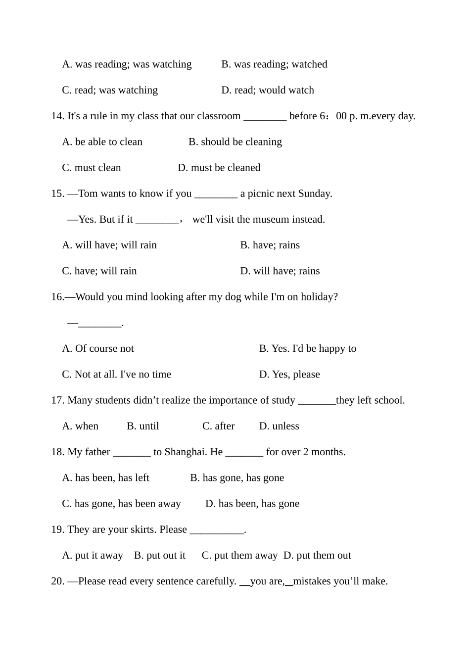 2025年重点高中自主招生测试英语试题及答案_第3页