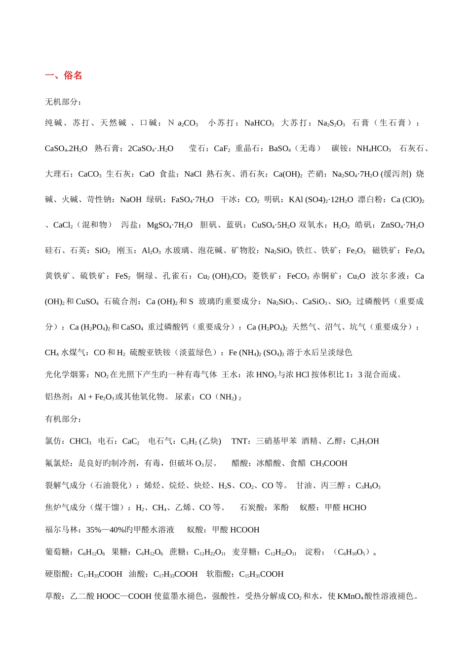 2025年高中化学易错知识点总结_第1页