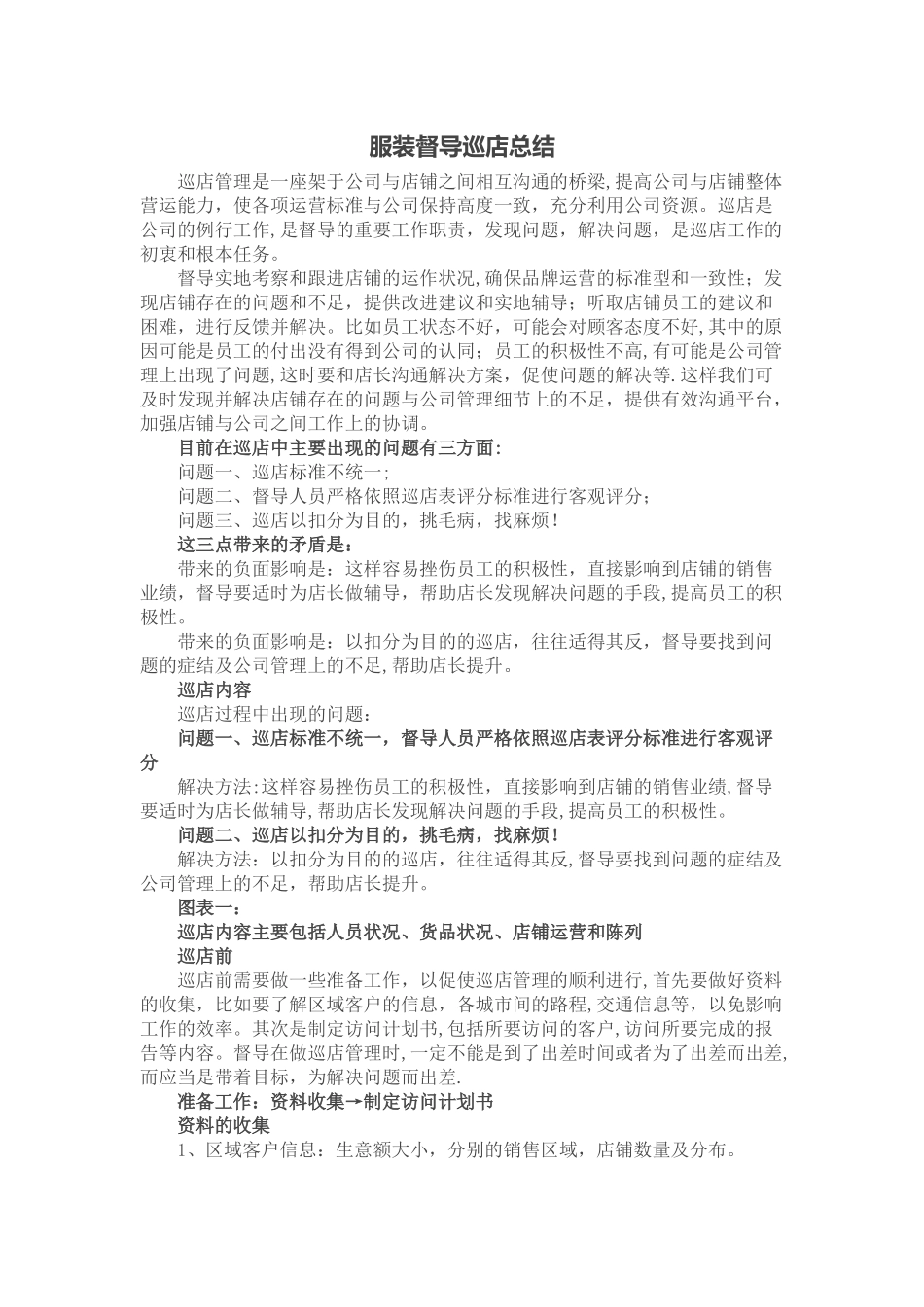 服装督导巡店总结_第1页