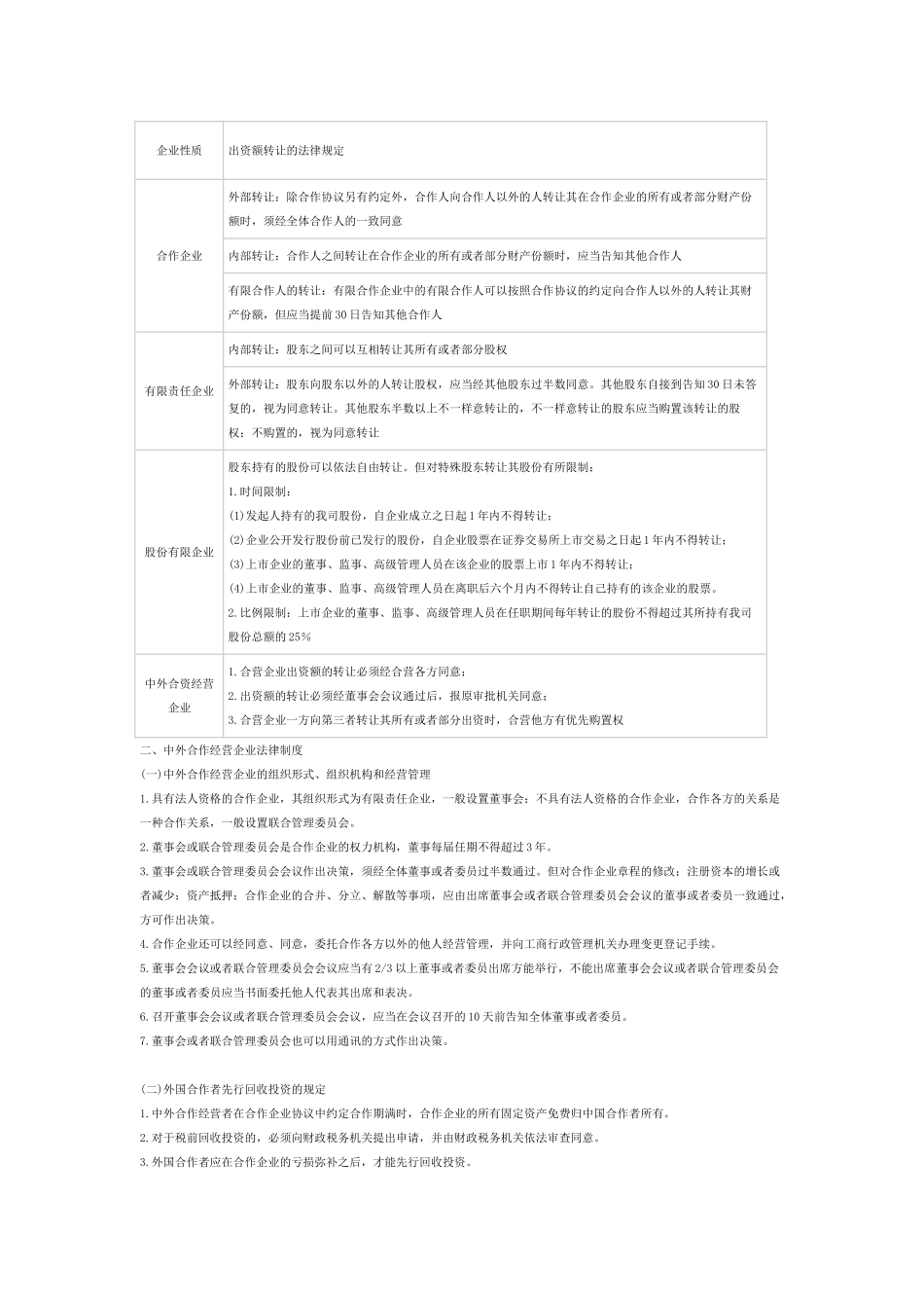 2025年三资企业法律制度考点综述_第3页