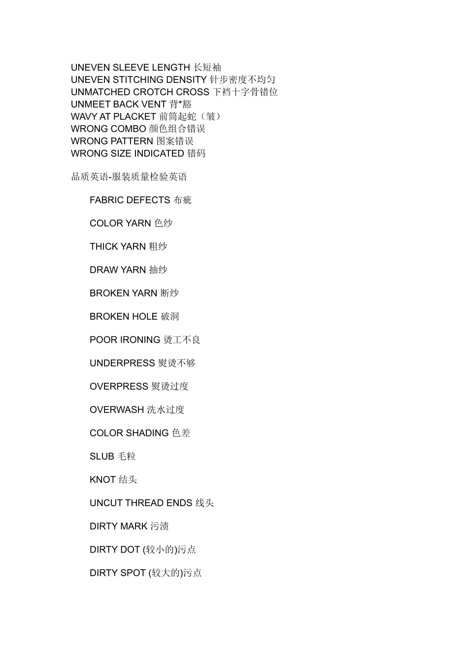 服装质量与跟单检验英语_第3页