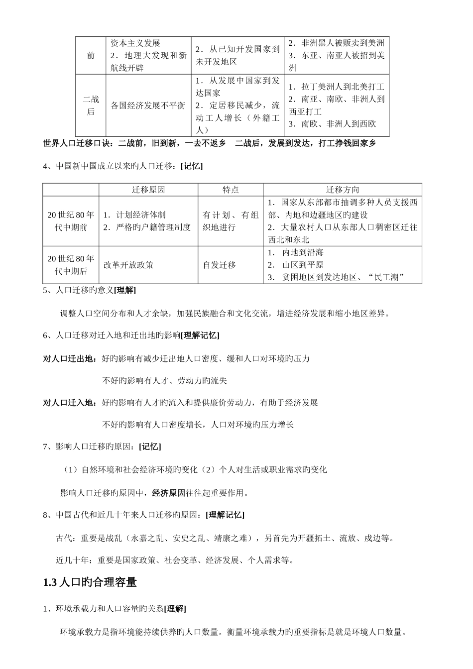2025年高中地理必修二人文地理知识点总结_第3页