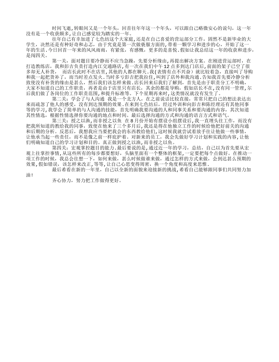 服装销售个人工作总结范文_第2页