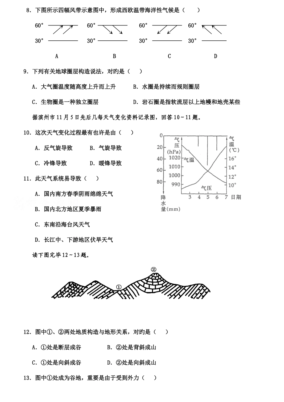 2025年高二学业水平考试模拟试题_第2页
