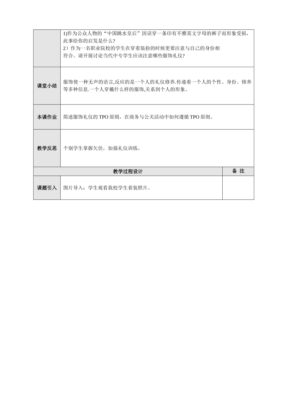 服饰礼仪教案_第2页