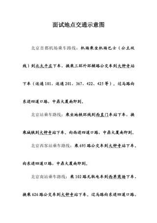 2025年面试地点交通示意图