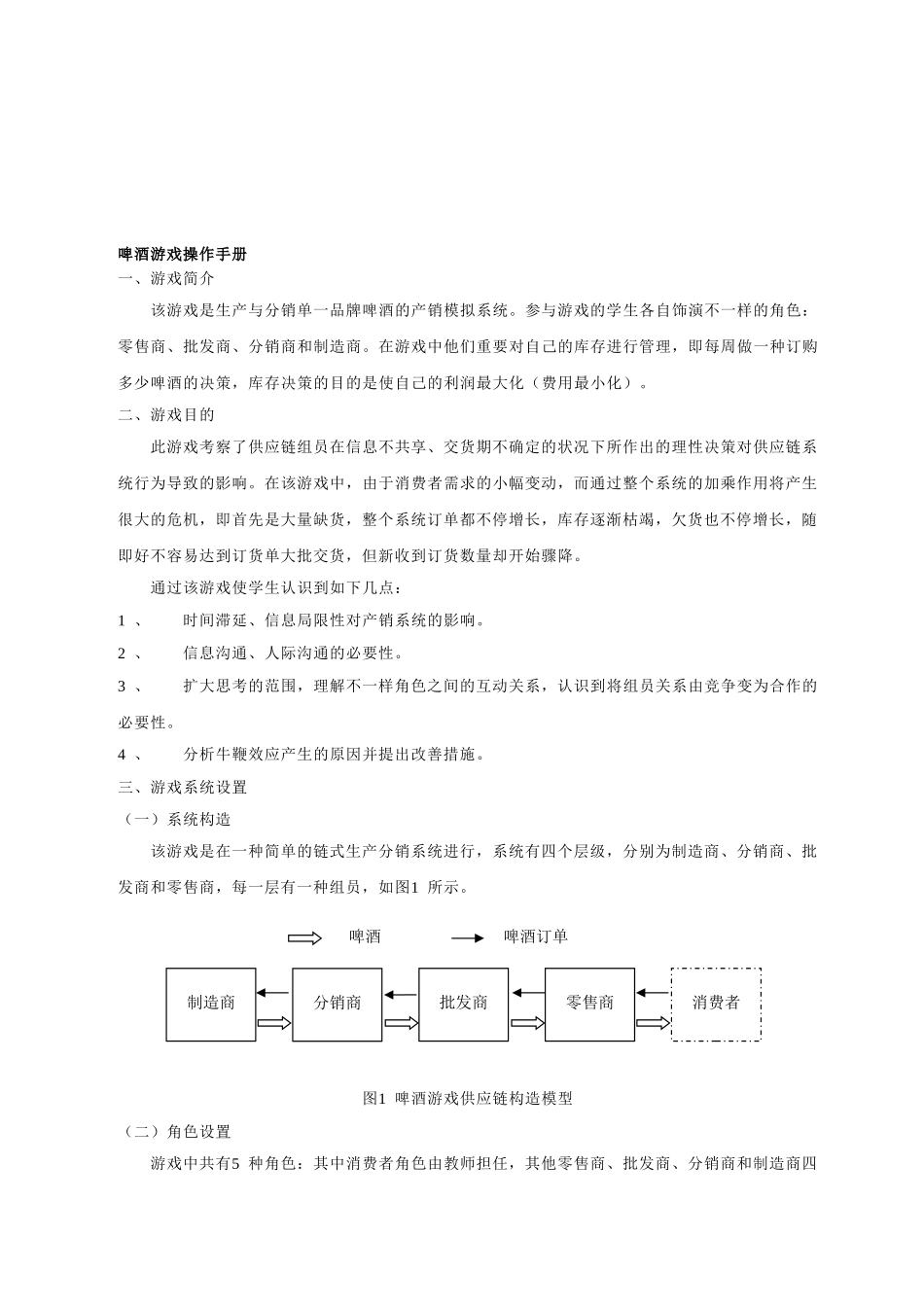 2025年啤酒游戏试验操作手册全册_第1页