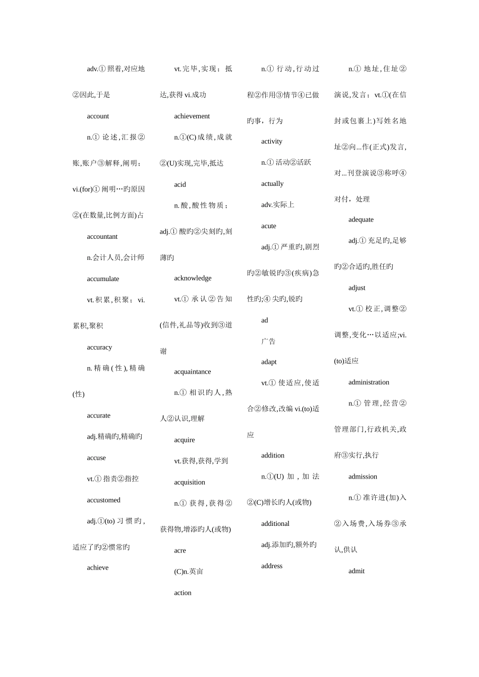 2025年四级词汇_第2页