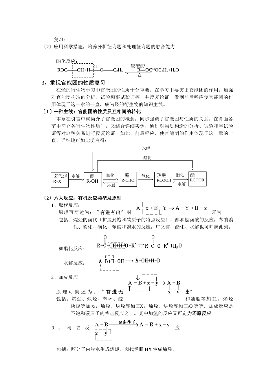 2025年《烃的衍生物》知识要点归纳蕲春一中高三化学组高中化学_第3页