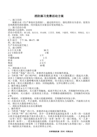 2025年消防演练竞赛活动方案