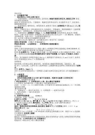 2025年外科考试考点总结版必考重点