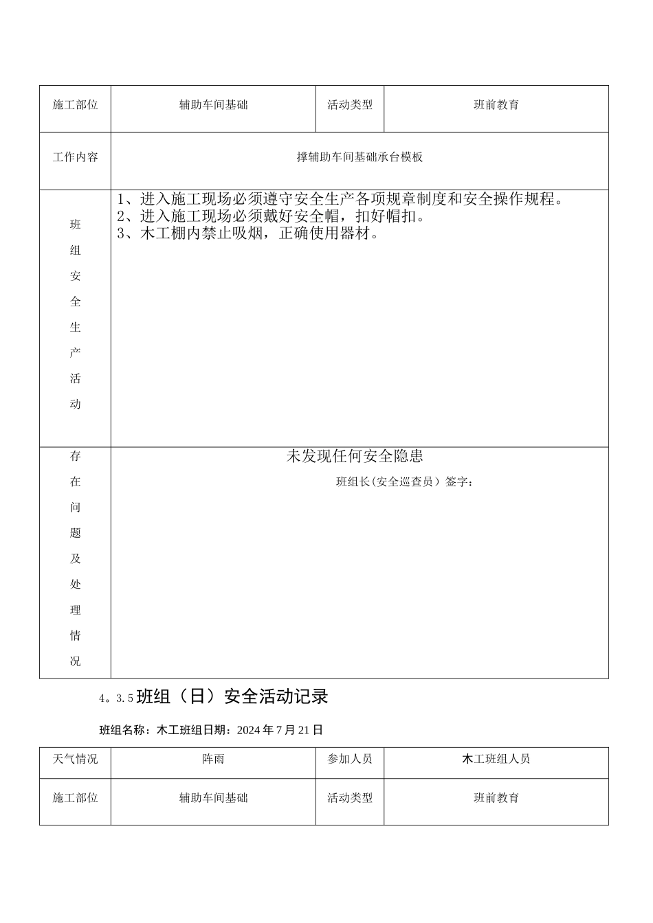 木工班组安全活动记录_第3页