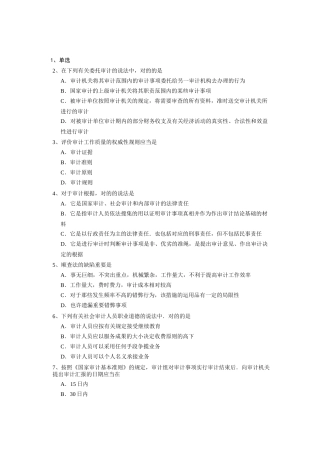 2025年审计师资料