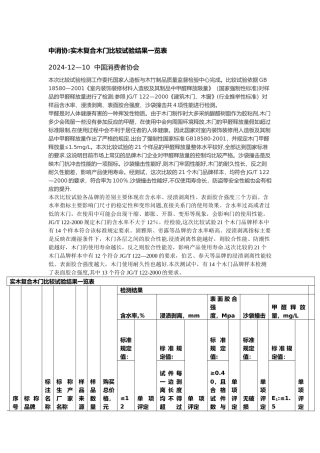 木门质量检测报告