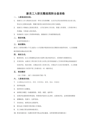 2025年资料新员工入职完整流程附全套表格剖析