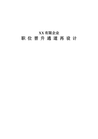 2025年公司职位晋升通道再设计全套文案